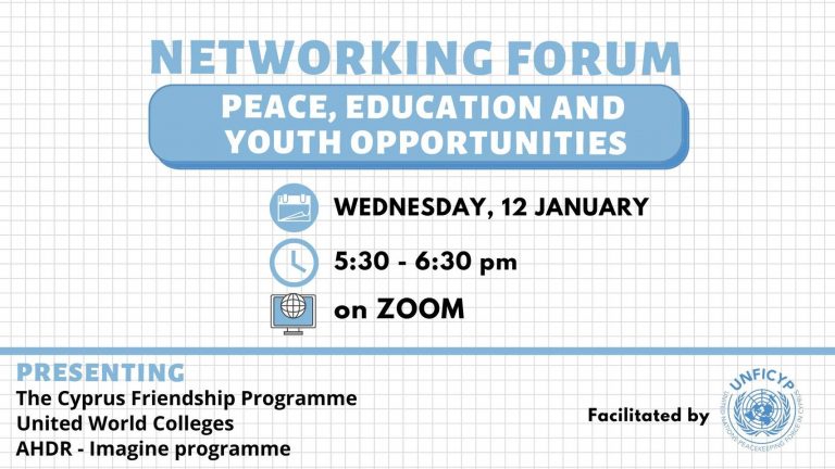 Networking forum – Ειρήνη, εκπαίδευση και ευκαιρίες για τη νεολαία