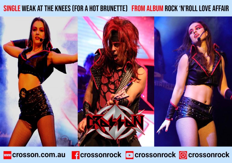 Οι Eλληνoαυστραλοί Theatrical Glam Rockers CROSSON μας παρουσιάζουν την εύθυμη πλευρά τους   “Weak at the Knees (For a Hot Brunette!!)”