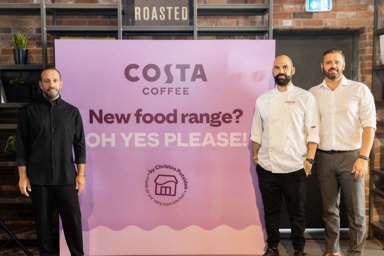 ﻿Ο chef Χρίστος Ποτσίδης εντυπωσιάζει με μια πλήρως ανανεωμένη σειρά φαγητού αποκλειστικά από την κουζίνα των Costa Coffee