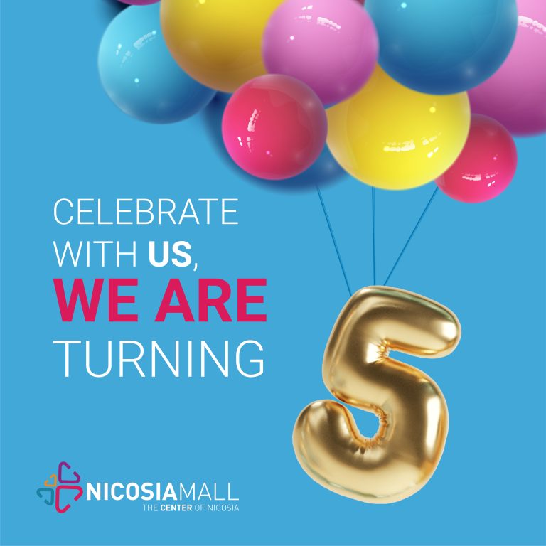 Γιορτάζουμε τα 5α του γενέθλια το Nicosia Mall  με 5 μεγάλα δώρα και πολλές εκπλήξεις