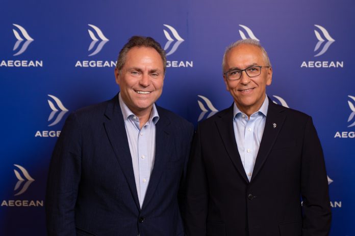 Chairman AEGEAN Mr. Eftychios Vassilakis, CEO AEGEAN Mr. Dimitris Gerogiannis