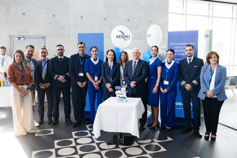Η AEGEAN και η Hermes Airports γιορτάζουν την έναρξη των απευθείας πτήσεων Λάρνακα – Βρυξέλλες