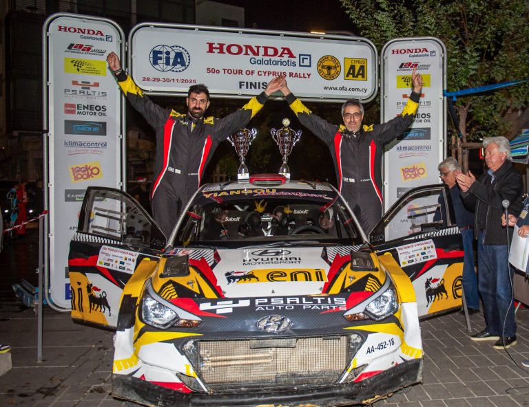 Πρωταθλητές Κύπρου οι Γιάγκου/Νικολάου της Petrolina Racing Team